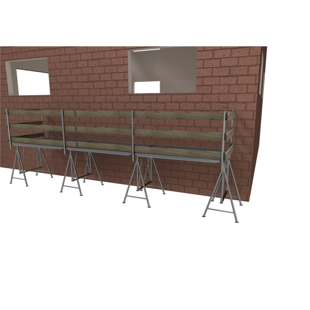 Scaffolding plank | made of wood | without variety class S10 | Dimensions: 45 x 240 mm | Longueur: 4000 mm